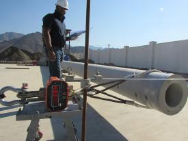 In-house bending test on concrete pole
